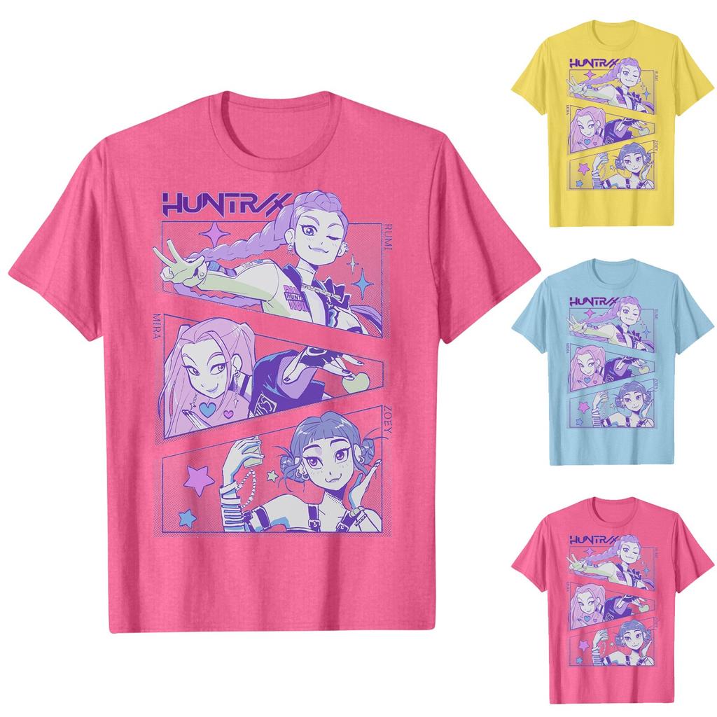 Boys Girls Round Neck Casual Printed Short-sleeved T-shirt Top