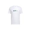 adidas T Shirts Men's White Crew Neck Moderate Straight Fit HE4839