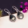 Handmade Pyrite Gemstone Drop Earring 925 Solid Sterling Silver Gift For Her