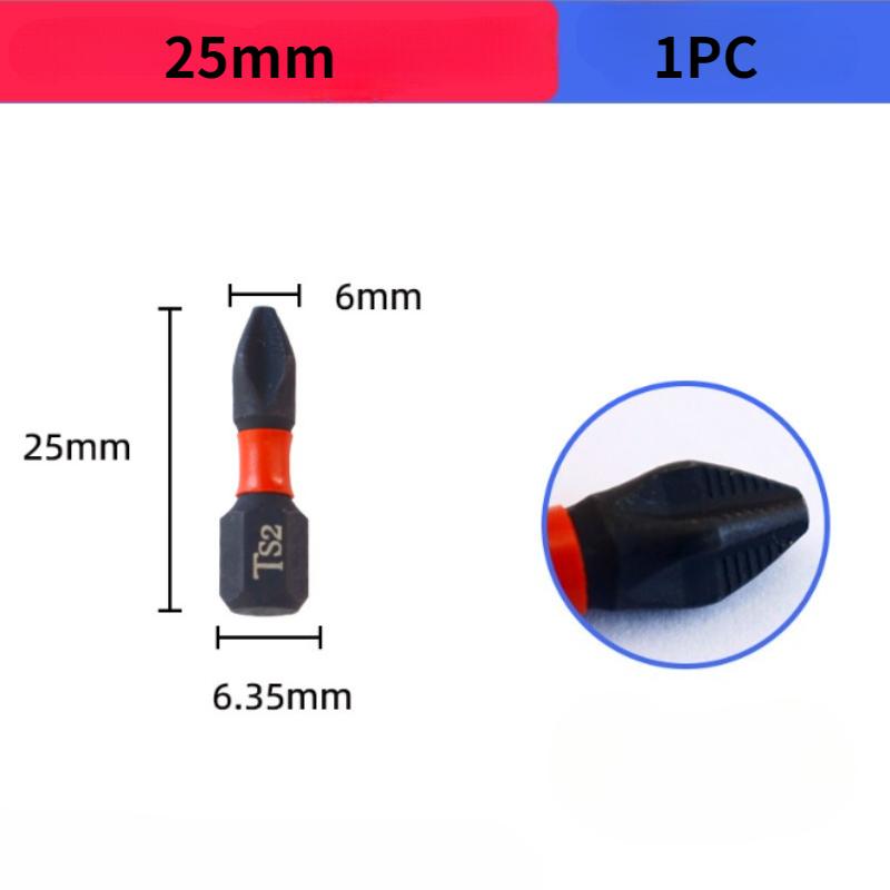 

Cross Screwdriver Cross Drill Bit High Hardness Magnetic 25mm чорний/червоний