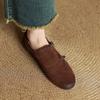 Krazing Pot Cow Skin Fashion Spring Autumn Low Heels Metal Buckle Oxford Shoes Women Round Toe Leisure Brogues Flats