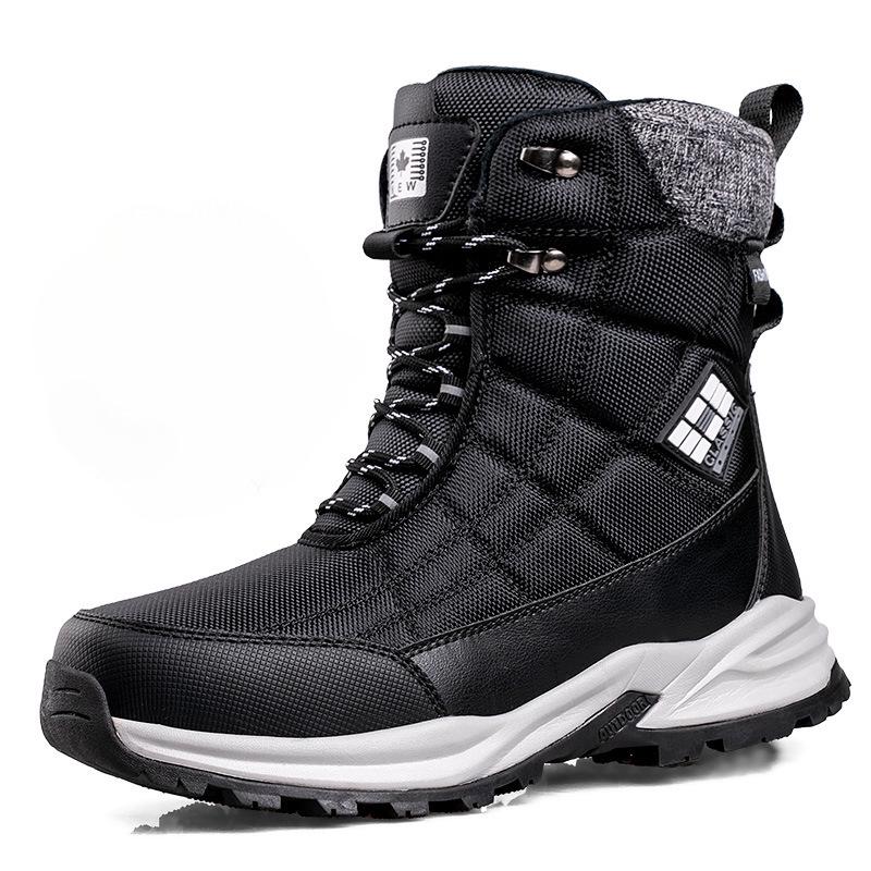 Northeast Men's Waterproof High-Top Winter Boots with Warm Cotton and Velvet, Non-Slip and Thickened for 2025