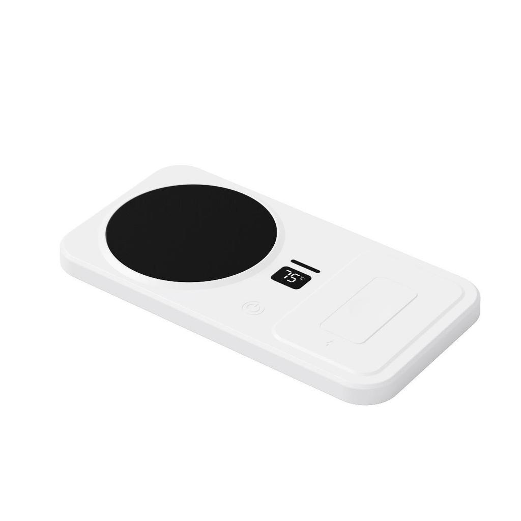 Smart Heating Coaster & Phone Charger - Desktop Temperature-Controlled Ceramic Plug-in
