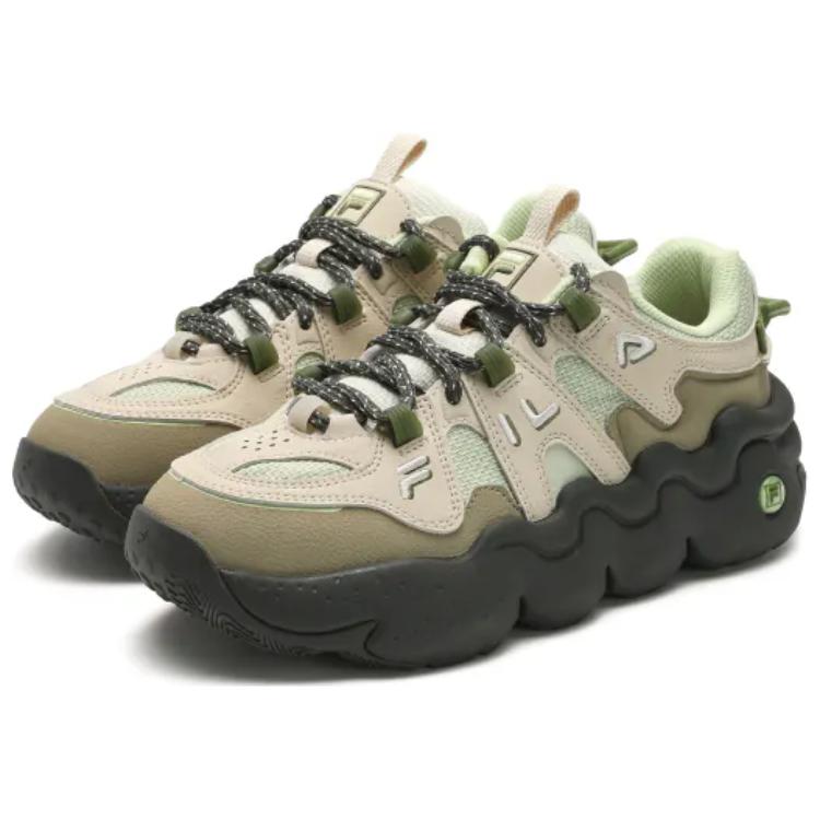 Fila Panini Comfortable Versatile Durable Low-Top Casual City Commuting Running Shoes Women Sneaker Green White F12W412111FTA