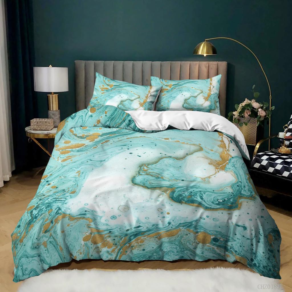 Home Textile Marble Texture Three-Piece Gradual Change Quilt Cover Digital Printing Bedding Batch