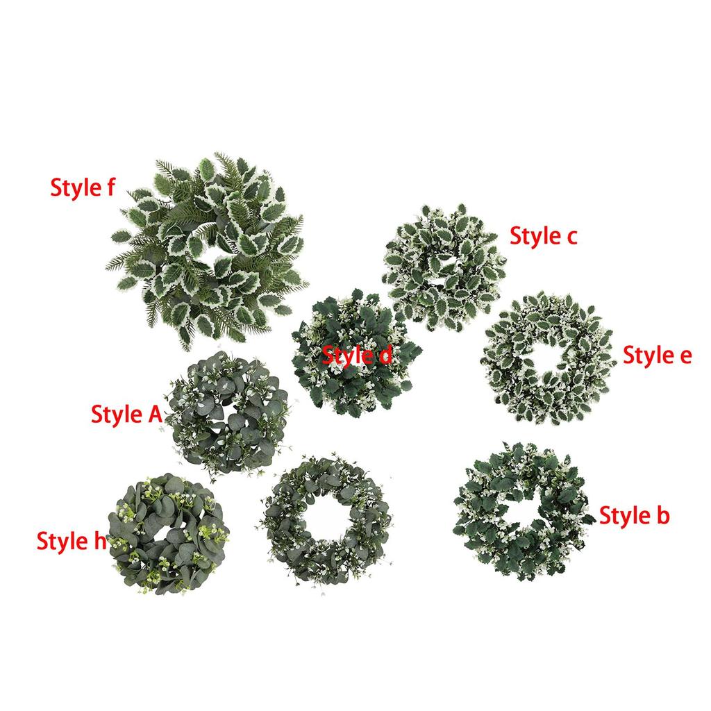 Front Door Eucalyptus Wreath Durable Home Decoration Garland Decor Fall Wreath Outdoor for Party Porch Farmhouse Window Festival