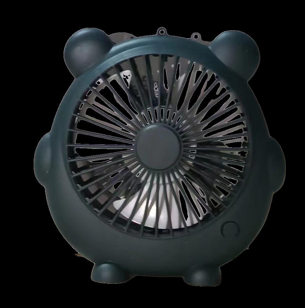 Five-Hole Mini Spray Fan: Portable, Folding, Clip-On, USB Chargeable Air Circulator with Light