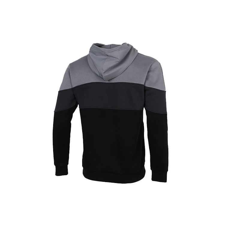 Adidas Originals Trefoil Colorblock Fleece Hoodie Men Hoodie Grey Black GD5796