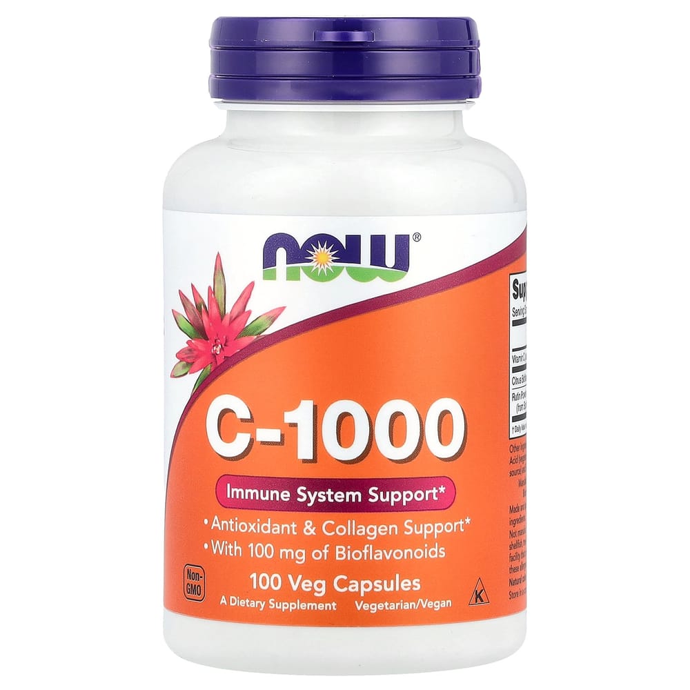 Now Foods C-1000 with Bioflavonoids Vegetarian Capsules, 100 Count