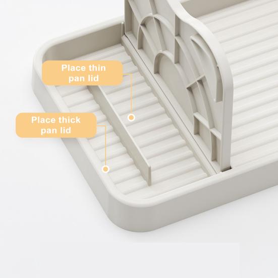 Topfdeckelhalter, faltbar, leicht zu reinigen, Abfluss, hochtemperaturbeständig, multifunktionaler, an der Wand montierter Löffel