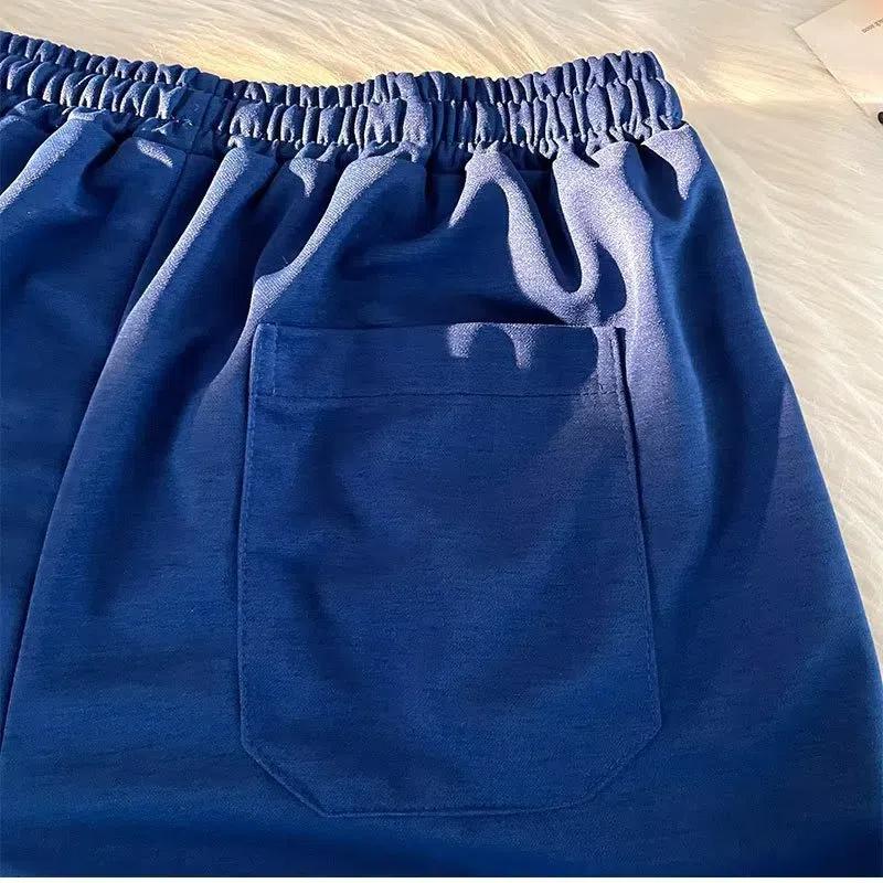 Embroidered Shorts Men's Summer American Five Quarter Pants Trendy Brand Instagram Popular Sports Loose Fit Plus Size Basketball Pants