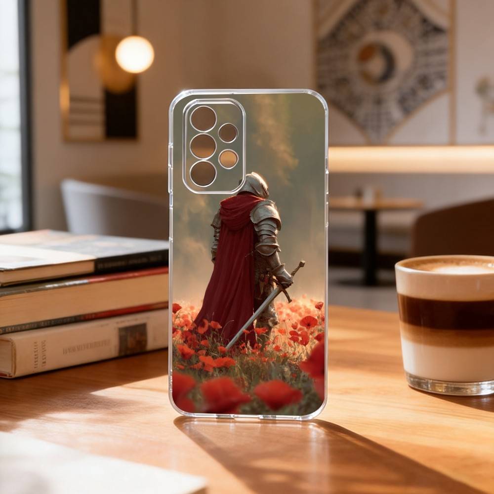 

Dark Romanticism Knight & Roses Phone Case For Samsung S25,S24,S21,S22,S23,S30,Ultra,S20,Plus,Fe Transparent Cover Samsung S235G