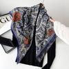 Silk scarf premium herringbone pattern double-sided printed square scarf 91 autumn and winter decorative gift high-end scarf silk scarf gift