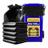 Houshi Extra Large Heavy Duty Flat-Mouth Garbage Bags
