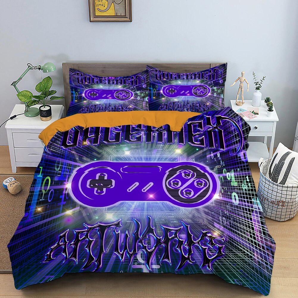 

RunGrape Комплект постельного белья с пододеяльником Двуспальный Полуторный Квинсайз Кингсайз 240x220 Скандинавский Чехол на кровать 135 Евро Постельное белье Игровое Постельное белье 200x200 FR Single 140x200 cm