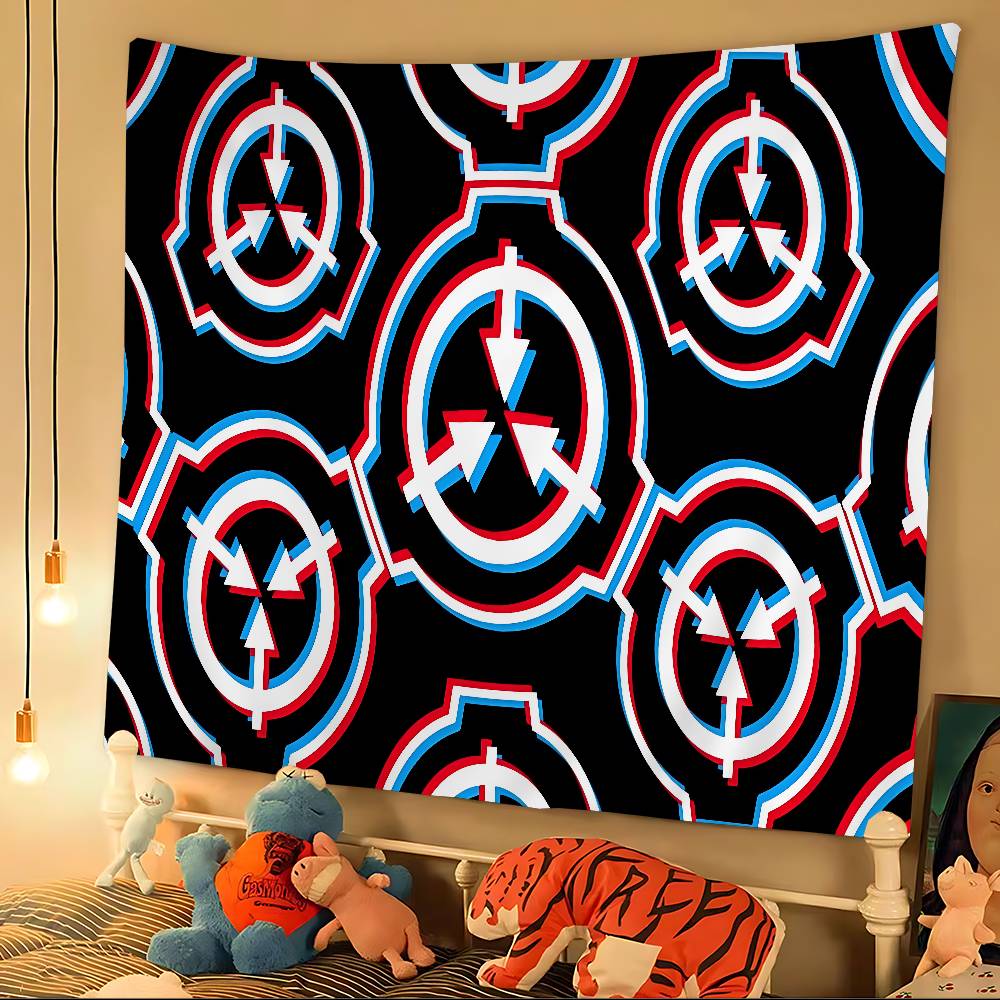 Popular Scp F-Foundation Game Foundation Cartoon Tapestry Art Science Fiction Room Home Decor Wall Hanging Home Decor