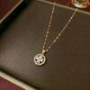 Women's European & American Style Colorful Diamond Flower Rotating Pendant Necklace