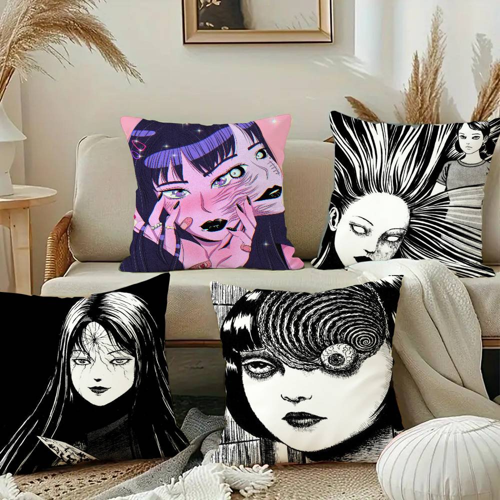 Japan Anime Junji Ito Pillow Case Square Pillow Bedroom Sofa Leisure Comfort Cushion Car Home Decoration