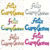 1 Feliz Cumpleanos Spanish Happy Birthday Set Silver Gradient Color Royal Blue Rose Gold Rose Red Suitable for Birthday Decorations and Background