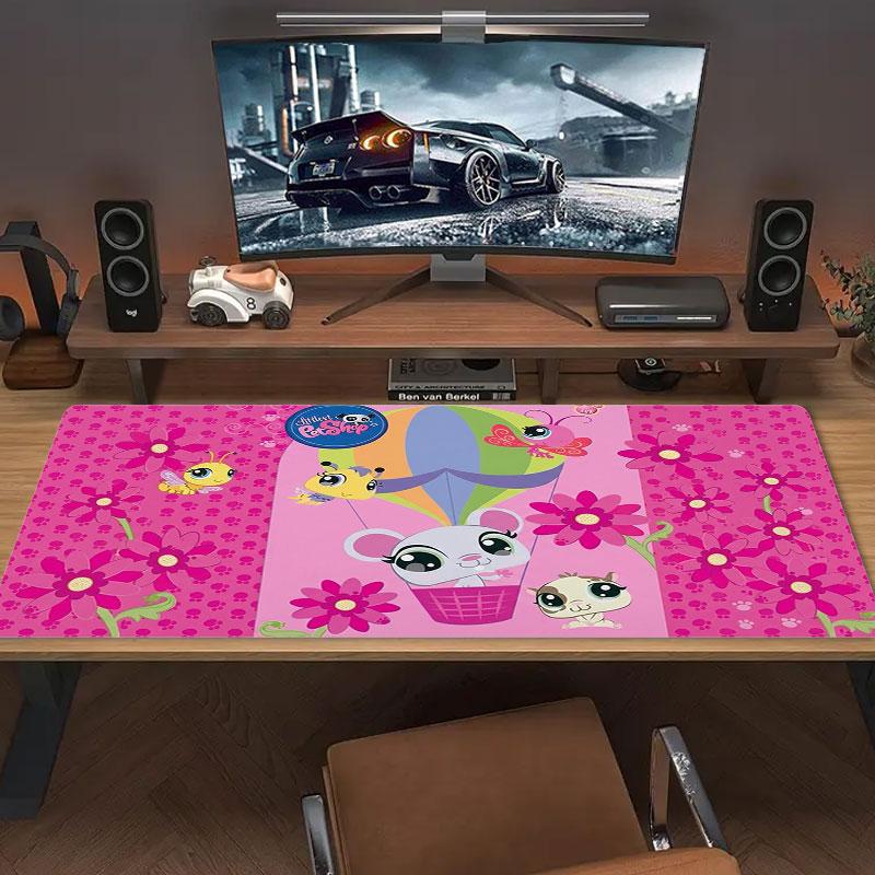Littlest Pet Shop Large Size Mouse Pad Large Gaming Table Cushion Non-slip Laptop Tablet Big Mousepad XXL Mat Mini PC Playmat With Lock edge