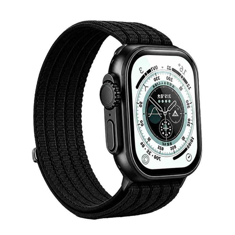 Premium Nylon Braided Hook & Loop Strap, Cloud Soft Breathable Watch Band for Apple iWatch Series 1-11
