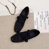 Ballet Mary Jane Shoes Women's Spring New Square Head Retro Black Single Shoes Casual Small Leather Shoes