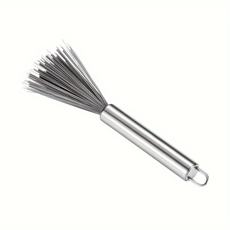 

Многоцелевая щетка для чистки с длинной ручкой, нержавеющая сталь, не требует электропитания, для гостиной, спальни, ванной комнаты, кухни, мебели серебряный