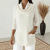2025 Women's Solid Color Pocket Long Sleeve Sweater - Autumn/Winter