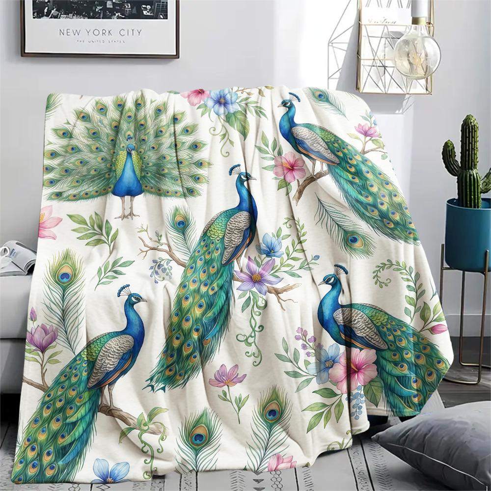 Frische Blumen Pferd Leopardenmuster Flanelldecke Hohe Qualität Bequem für Alle Jahreszeiten Heimdekoration Wärme und Komfort Perfekt für Weihnachtsgeschenke