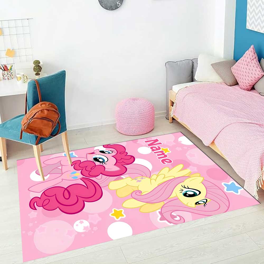 Little Pony (20) Customize your name rug, office chair cushion, home bedroom living room gift.