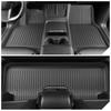 Tesla Model 3/Y Full Set TPE Floor Mats: New Version, Vacuum Formed, Surround Design.