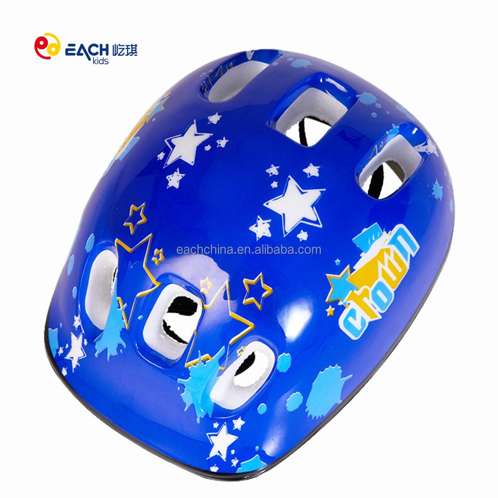 EACHKids Helmet Personal Protective Safety Helmet Kids Helmet Kids Bicycle for Flashing Roller Skates S синий