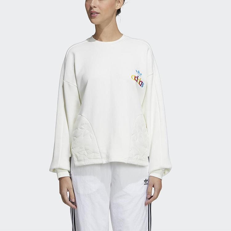 Adidas Originals Trefoil Crewneck Sweatshirt Women Sweatshirt White GV2932