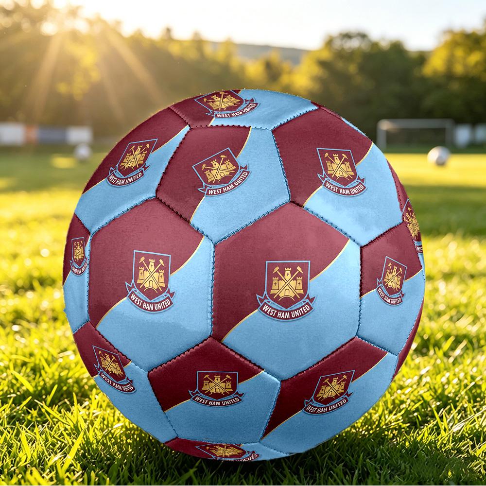 West Ham United FootballPrinted Size 5 Soccer Bootball, Anti Slip Adult Match Football Souvenir for Football Fans