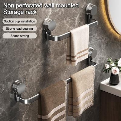Strong Suction Cup Towel Rack Wall Mount Towel Bar Fashion Clothes Holder  Hanger Holder