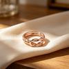 Scarf Ring Clip Women T-shirt Tie Clip Love Knot Scarf Holder Slide Clip for Shirts Silk Scarves Neckerchiefs Fashion Accessory