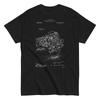 1918 Motocykl z Przyczepką Patent USA Vintage Unisex Klasyczny T-shirt
