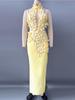 Elegant 2026 European & American Flower Bandage Evening Gown for Women