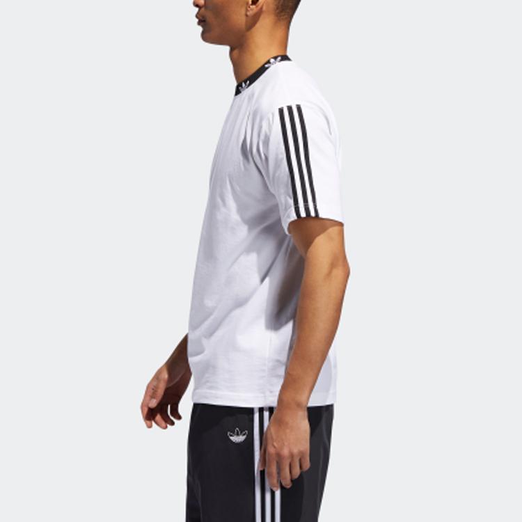 adidas Originals Trefoil Crew Neck Short Sleeve T-Shirt Men Tops White ED5612