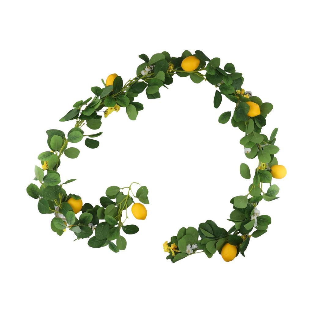 Artificial Lemon Rattan With Eucalyptus Leaves Simulation Lemon Vine Hanging Garland Wedding Party Home Decoration