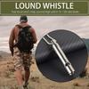 Titanium Alloy Emergency Whistle High-decibel Sound Compact Size Portable Survival Safety Whistle with Neck Chain