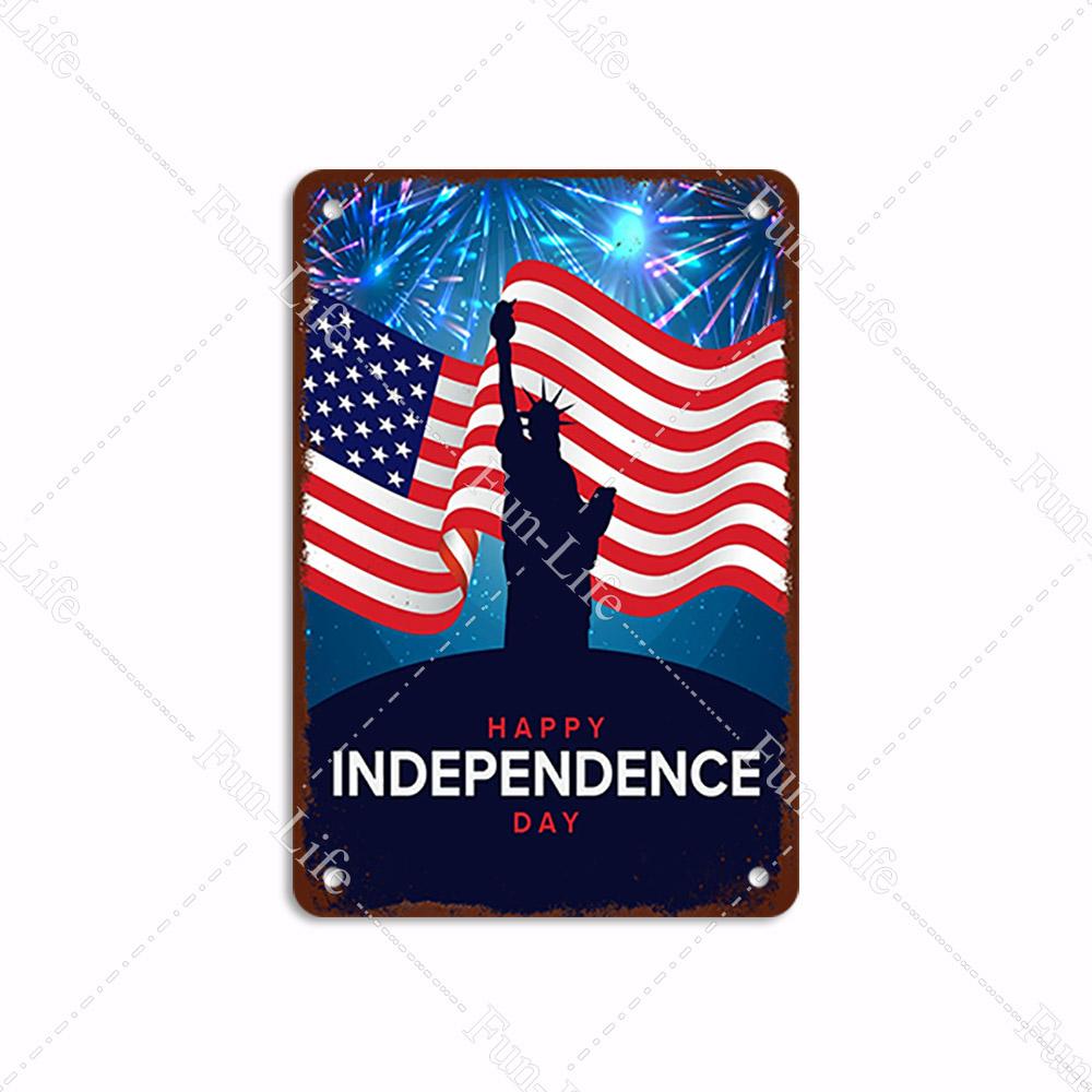 One Piece Ziua Națională Franceză 14 iulie Poster metalic Vintage Shabby Sign Decor pentru casă Placă retro Decor artistic de perete 20x30 cm