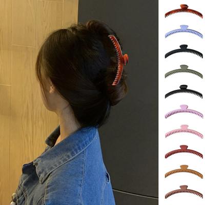 Gheare de păr în formă de arc Dinți încrucișați anti-alunecare Culoare uni Decorativ strâns înghețat Instrument de styling pentru clemă de păr de rechin mare