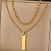 Stainless Steel Necklaces Fashionable Atmosphere Double Chain Pendant Necklaces For Women Zircon Suitable For Daily Wear Gifts