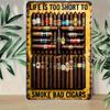 Vintage Metalen Bord Muurdecoratie Het Leven is Te Kort om Slechte Sigaren te Roken Grappige Bar Man Cave Cadeau
