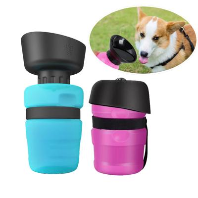 Bouteille d'eau pliable et anti-fuite pour chien, 500 ml, grande capacité, portable, pour l'extérieur