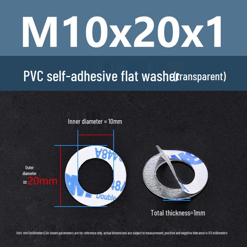 Yigu Adhesive PVC Transparent Washer: Single-Sided Insulating Pad with Screw Gasket