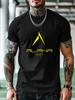 Casual Athletic Tshirt with Bold ALPHA Logo Print - Breat...