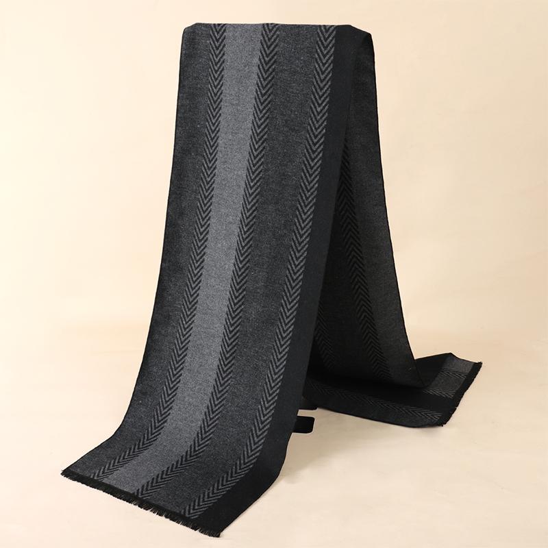 RUNMEIFA  Classic Autumn & Winter Warm Plaid Man Scarf Cashmere Wool Panama Soft Striped Long Scarf High Quality 40 Colors