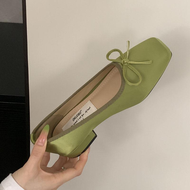 Fashion Female Shallow Ladies Flats Slip On Shoes Slides Silk Fashion Butterfly-Knot Footwear Flats With Shoes For Women Summer Spring